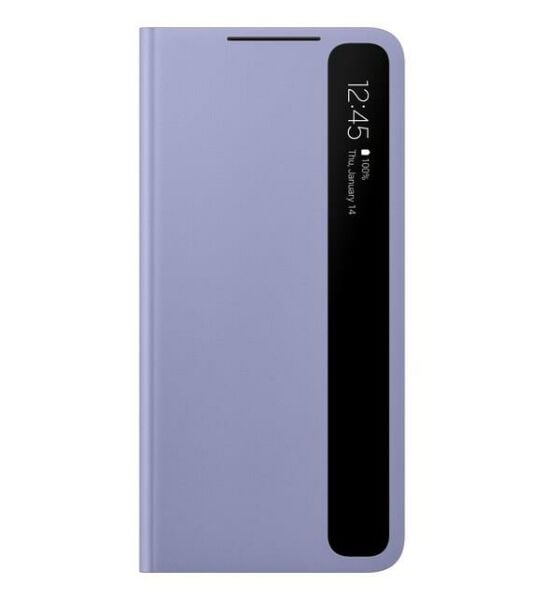 Galaxy S21 Plus ile Uyumlu Smart Clear View Kılıf-Mor EF-ZG996CVEGTR