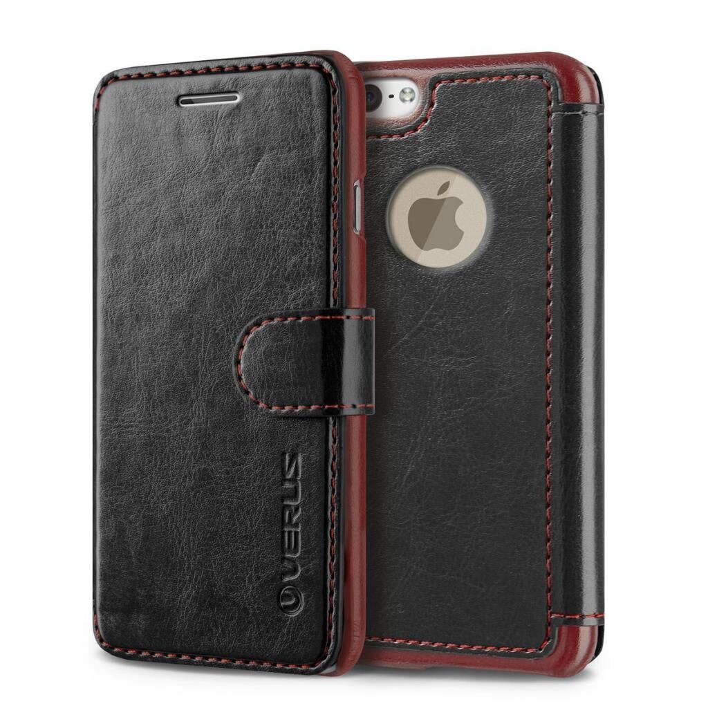 Verus iPhone 6 4.7 ile Uyumlu Wallet Case Layered Dandy Series Kılıf Renk  Black Wine