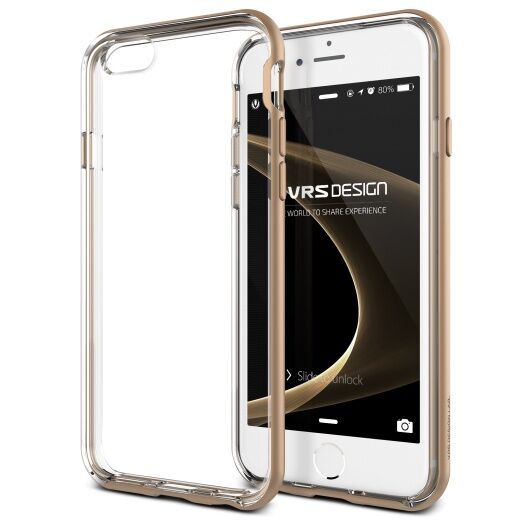 Verus iPhone 6/6S ile Uyumlu New Crystal Bumper Series Kılıf Shine Gold