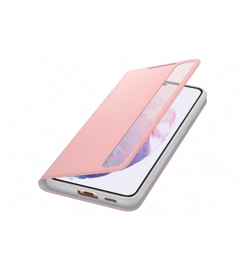 Galaxy S21 Plus ile Uyumlu Smart Clear View Kılıf-Pembe EF-ZG996CPEGTR