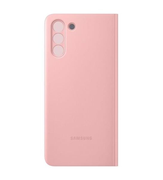 Galaxy S21 Plus ile Uyumlu Smart Clear View Kılıf-Pembe EF-ZG996CPEGTR