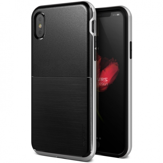 VRS iPhone X ile Uyumlu High Pro Shield Kılıf Satin Silver