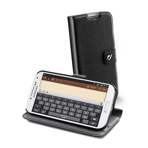 Cellular Line N9000 Galaxy Note 3 ile Uyumlu Vision Slim Standlı Kılıf Siyah VISIONSLNOTE3BK
