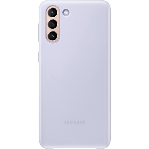 Galaxy S21 Plus ile Uyumlu Smart Led Cover Kılıf-Mor EF-KG996CVEGTR