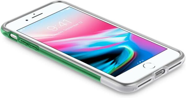 Spigen iPhone 8 Plus ile Uyumlu Kılıf Classic C1 Aluminum Sage (iPhone 10.Yıla Özel Tasarım Kılıfı)