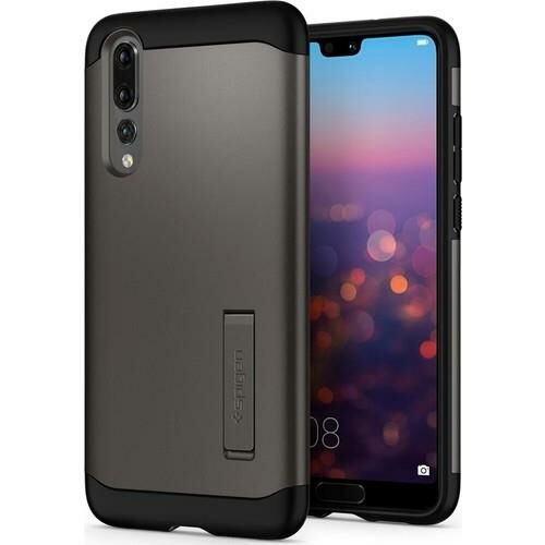 Spigen P20 Pro ile Uyumlu Kılıf Slim Armor Gunmetal