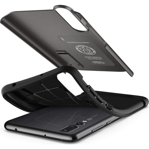 Spigen P20 Pro ile Uyumlu Kılıf Slim Armor Gunmetal