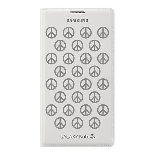 Galaxy Note 3 ile Uyumlu Moschino Flip Wallet Kılıf Beyaz-Gri EF-EN900BSEGWW (Out)