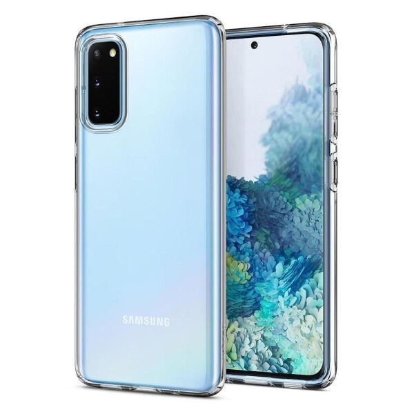 Spigen Galaxy S20 ile Uyumlu Kılıf Liquid Crystal-Crystal Clear
