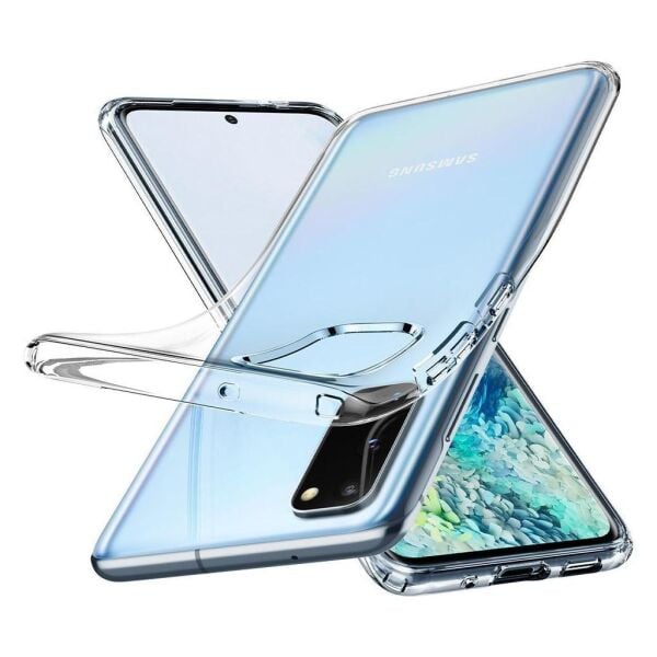 Spigen Galaxy S20 ile Uyumlu Kılıf Liquid Crystal-Crystal Clear