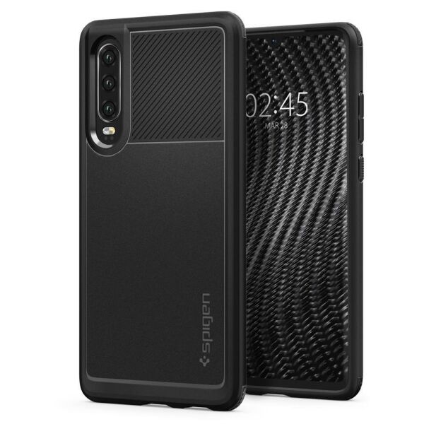 Spigen P30 ile Uyumlu Kılıf Rugged Armor Matte Black