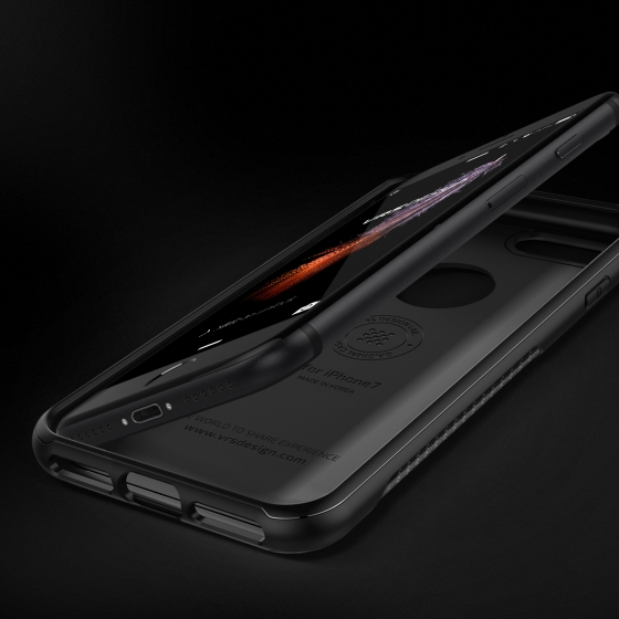 VRS iPhone 7 ile Uyumlu New Carbon Fit Kılıf Black