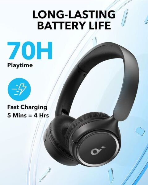 Anker Soundcore H30i Kulak Üstü Bluetooth Kulaklık - Siyah