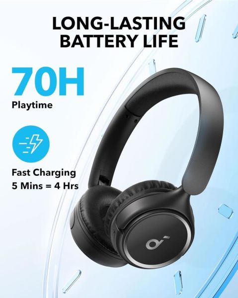 Anker Soundcore H30i Kulak Üstü Bluetooth Kulaklık - Siyah
