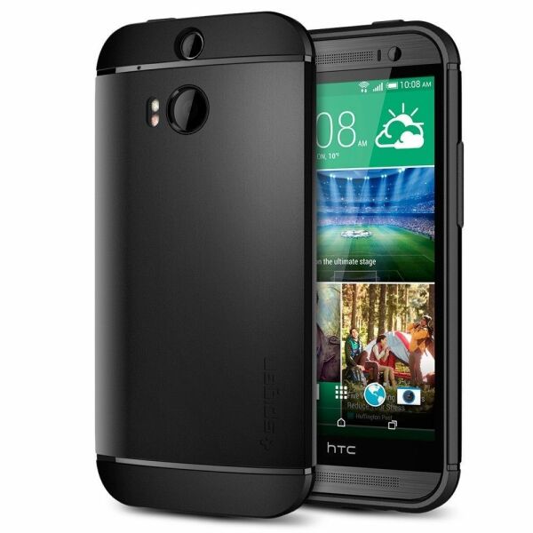 Spigen One M8 ile Uyumlu Kılıf Slim Armor Black