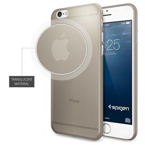 Spigen iPhone 6/6s ile Uyumlu Kılıf Air Skin 0.3 mm Ultra ince Champagne Gold