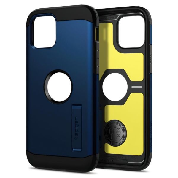 Spigen iPhone 12 Mini ile Uyumlu Kılıf Tough Armor Navy Blue