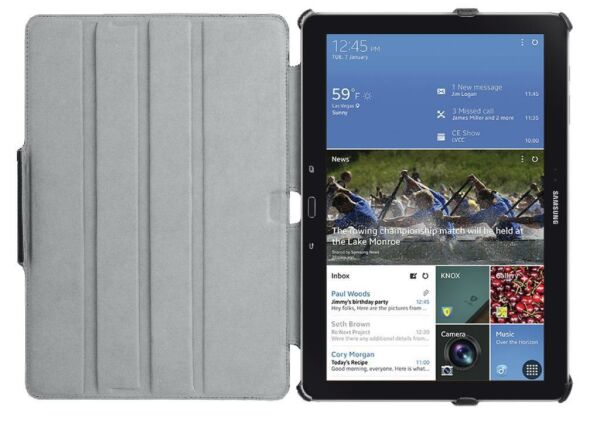 Trust Stile Folio Case for Galaxy TabPro & NotePro 12.2 ile Uyumlu Siyah