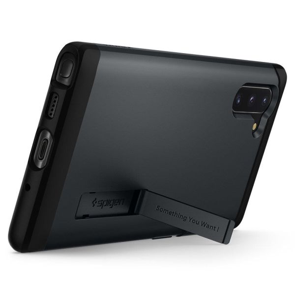Spigen Galaxy Note 10 ile Uyumlu Kılıf Slim Armor Metal Slate
