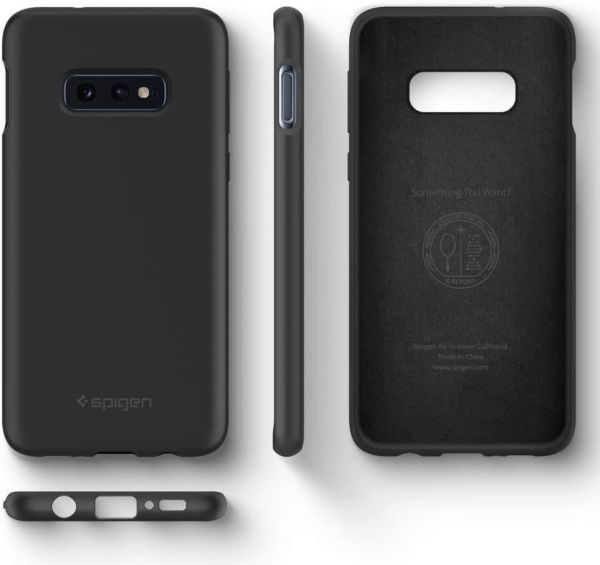 Spigen Galaxy S10e ile Uyumlu Kılıf Silicone Fit Black
