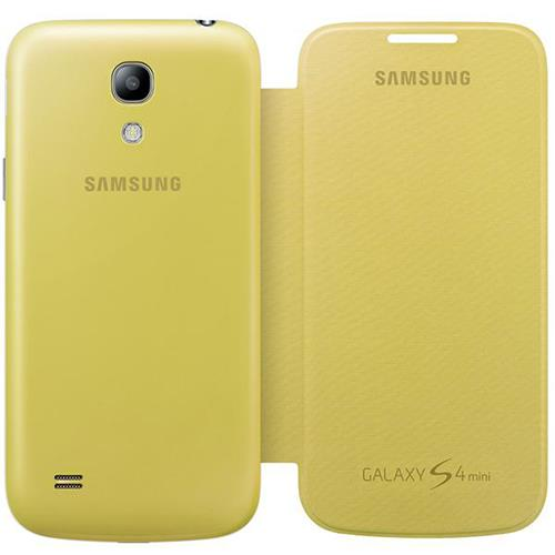 Galaxy S4 Mini i9190 ile Uyumlu Flip Cover Kılıf Sarı EF-FI919BYEGWW (Out)