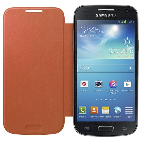 Galaxy S4 Mini i9190 ile Uyumlu Flip Cover Kılıf Turuncu EF-FI919BOEGWW (Out)