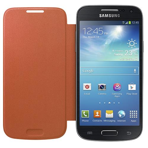 Galaxy S4 Mini i9190 ile Uyumlu Flip Cover Kılıf Turuncu EF-FI919BOEGWW (Out)