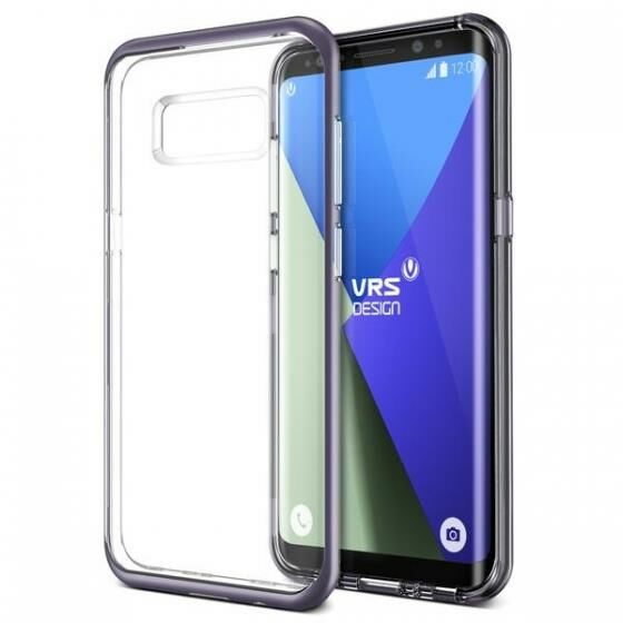 VRS Galaxy S8 Plus ile Uyumlu Crystal Bumper Kılıf Orchid Gray