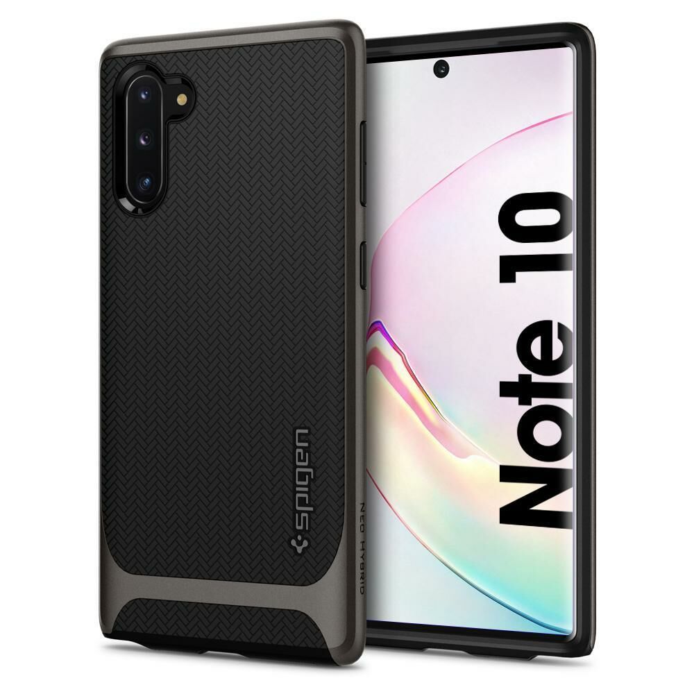 Spigen Galaxy Note 10 ile Uyumlu Kılıf Neo Hybrid Gunmetal