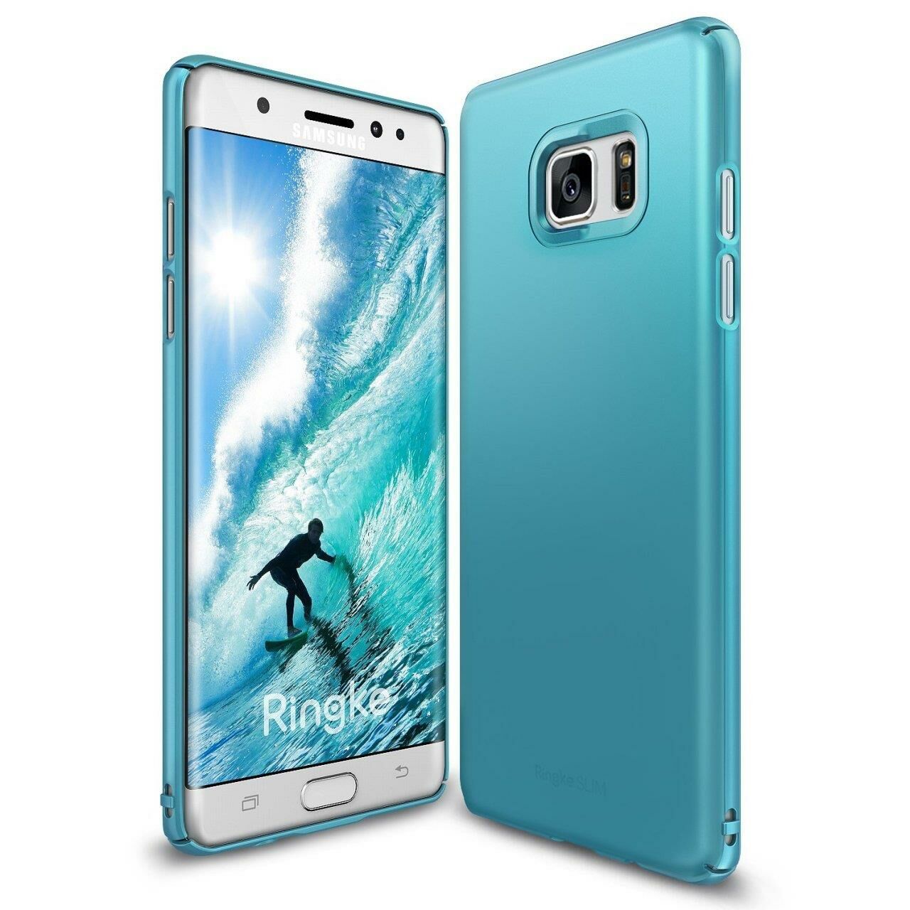 Ringke Slim Galaxy Note 7 FE ile Uyumlu Kılıf Ocean Blue