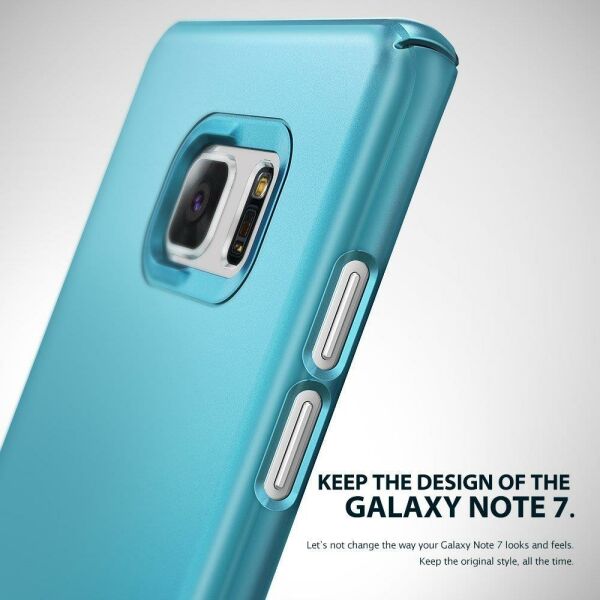 Ringke Slim Galaxy Note 7 FE ile Uyumlu Kılıf Ocean Blue