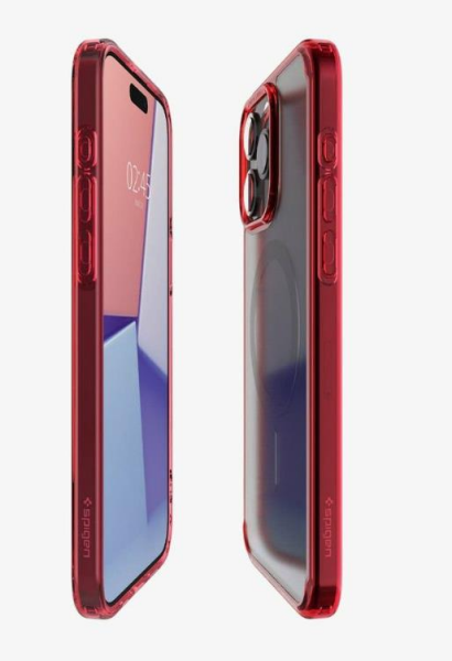 Spigen iPhone 15 Pro Max Kılıf, Spigen Ultra Hybrid Magfit (Magsafe Uyumlu) Deep Red