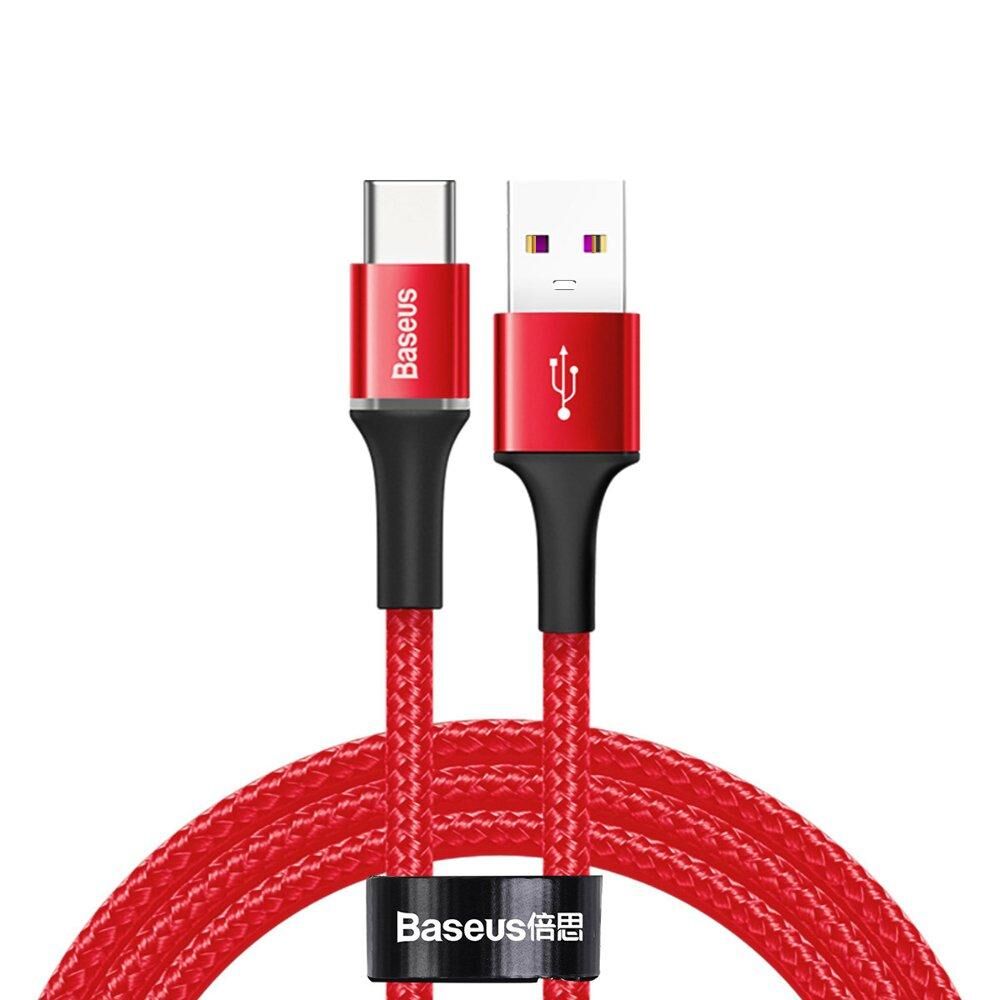 Baseus Halo Serisi Type-C Data Şarj Kablosu 50cm CATGH-F09 Kırmızı