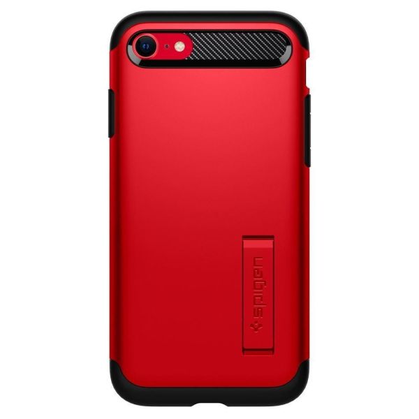 Spigen iPhone SE (2020) ile Uyumlu Kılıf Slim Armor Red