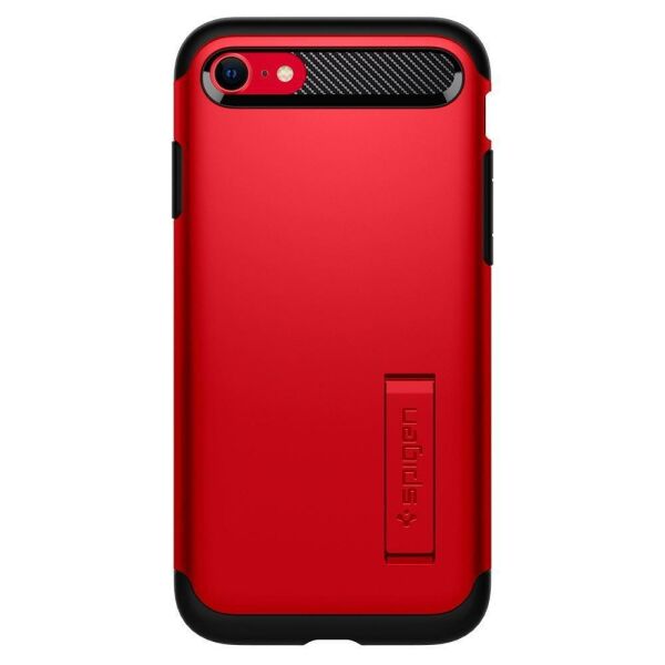 Spigen iPhone SE (2020) ile Uyumlu Kılıf Slim Armor Red