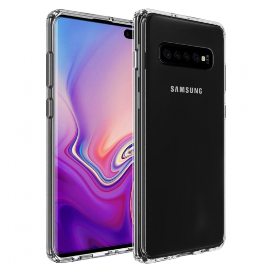 Buff Galaxy S10 Plus ile Uyumlu Air Hybrid Kılıf Crystal Clear