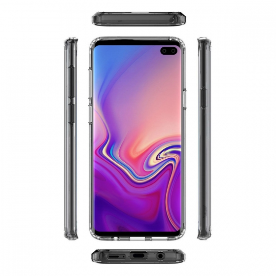 Buff Galaxy S10 Plus ile Uyumlu Air Hybrid Kılıf Crystal Clear