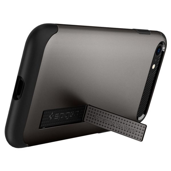 Spigen iPhone SE (2020) ile Uyumlu Kılıf Slim Armor Gunmetal