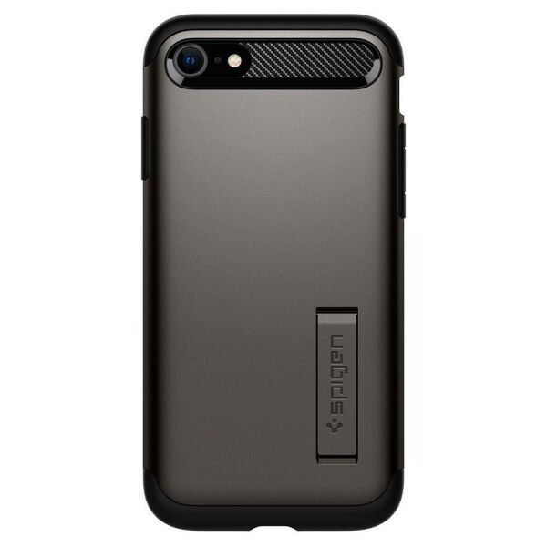 Spigen iPhone SE (2020) ile Uyumlu Kılıf Slim Armor Gunmetal
