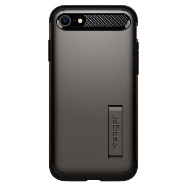 Spigen iPhone SE (2020) ile Uyumlu Kılıf Slim Armor Gunmetal