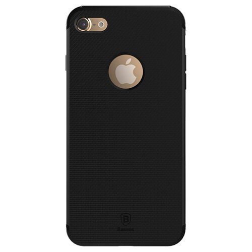 Baseus Hermit Bracked Case iPhone 7 ile Uyumlu Silikon Kılıf Siyah