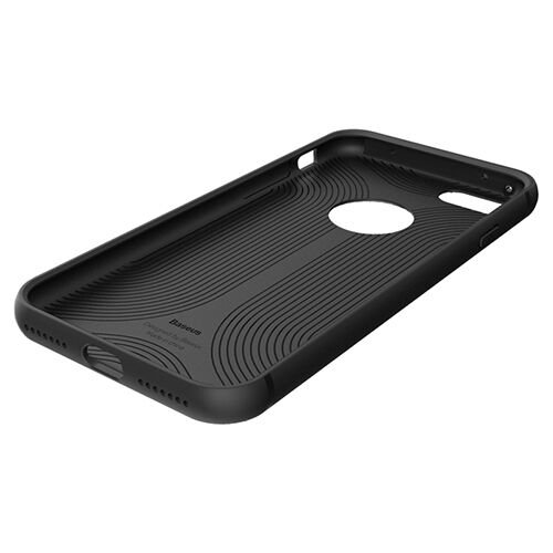 Baseus Hermit Bracked Case iPhone 7 ile Uyumlu Silikon Kılıf Siyah