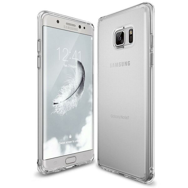 Ringke Air Galaxy Note 7 FE ile Uyumlu Kılıf Crystal Clear Ultra Hafif Esnek İnce Şeffaf Transparan