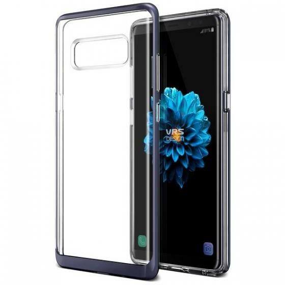 VRS Galaxy Note 8 ile Uyumlu Crystal Bumper Kılıf Orchid Gray