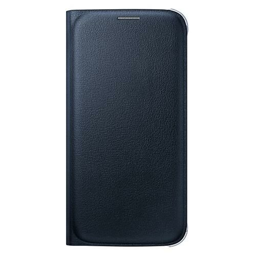 Galaxy S6 ile Uyumlu Flip Wallet (Deri Görünümlü) Siyah EF-WG920PBEGWW