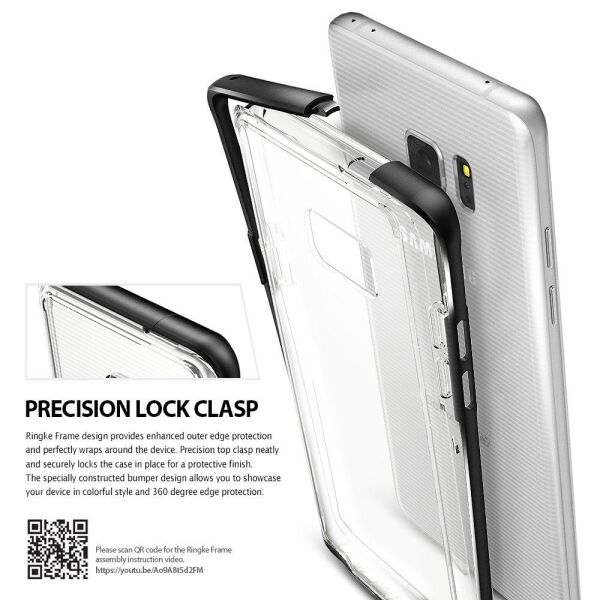 Ringke Frame Galaxy Note 7 FE ile Uyumlu Çerçeveli Bumper Kılıf Ocean Blue