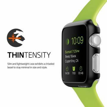 Spigen Apple Watch ile Uyumlu Kılıf Thin Fit (38mm) Black