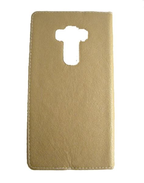 Jopus Zenfone 3 ile Uyumlu Suni Deri KK-147 Kapaklı Koruma Kılıfı Gold