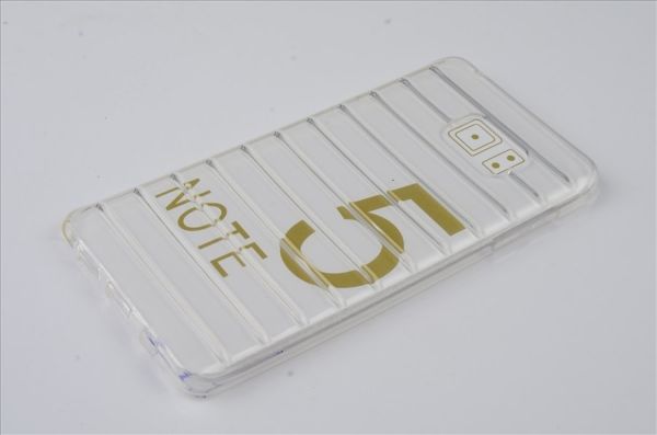 Jopus Galaxy Note 5 ile Uyumlu Silikon Tirtikli Arka Koruma Paneli Şeffaf SK-030