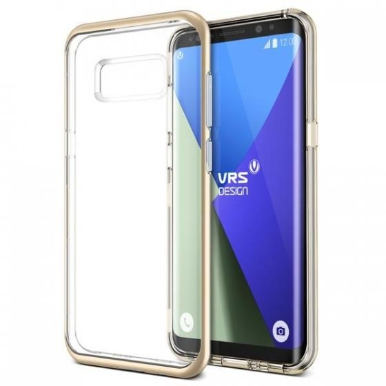 Verus Galaxy S8 ile Uyumlu Crystal Bumper Kılıf Shine Gold